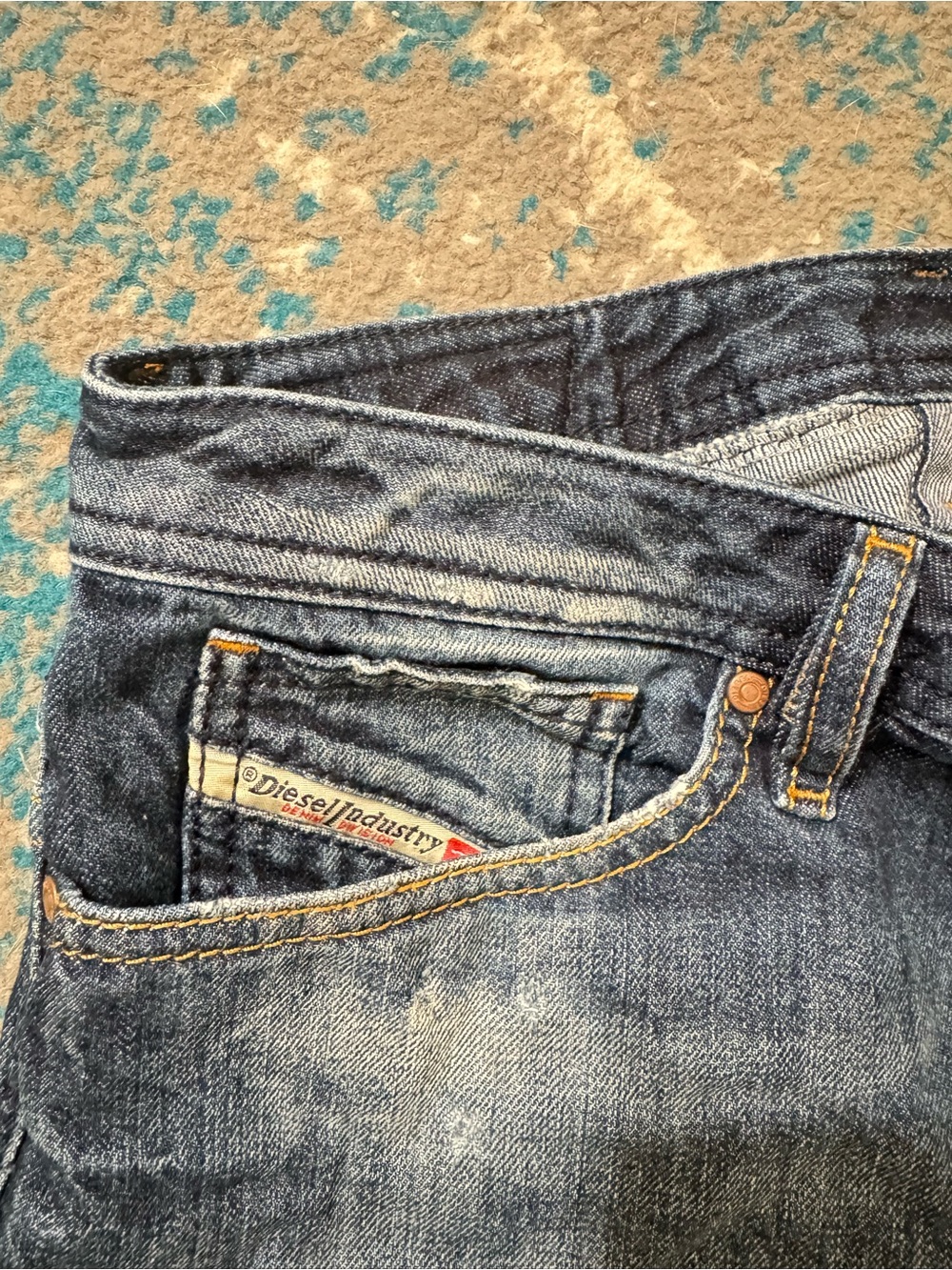 Diesel Blue Men’s Denim Jeans - Classic Washed Indigo
